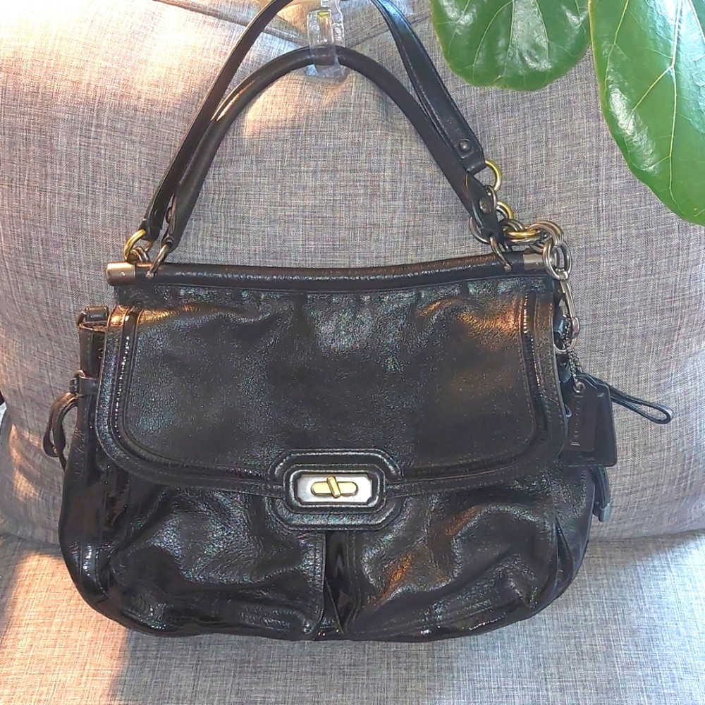 COACH black leather handbag